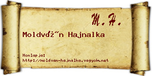 Moldván Hajnalka névjegykártya