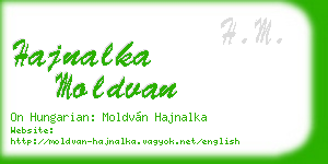 hajnalka moldvan business card